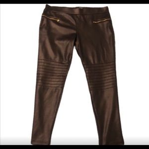 a.n.a. Moto Pants Black Vegan Leather Pebbled NWOT size Petite XL